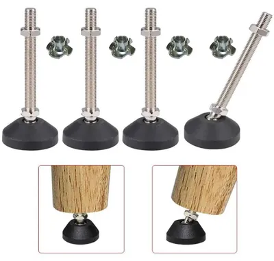Obrázok produktu pre M8 x 100 mm, priemer 50 mm - Montážna skrutka - Nastaviteľná nožička