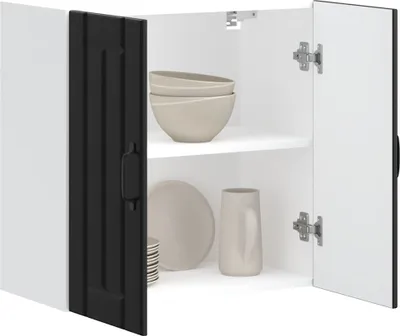Produktbild von PUEAZU Küchen-Hängeschrank Lucca Schwarz Holzwerkstoff - Küchenschränke &22091