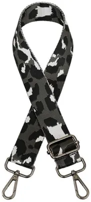 Obrázok produktu pre Rôzne dĺžky nastaviteľných popruhov – materiál: polyester – vzor: leopard – karabínkové zapínanie – ramenný popruh