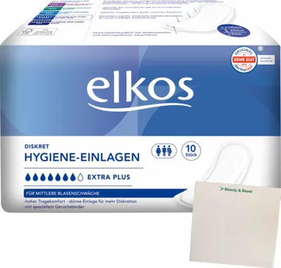 Produktbild von Elkos Hygiene Einlagen (10 Stück) + usy Block