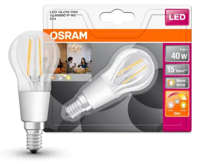Produktbild von Osram SST CLAS P 4.5W 2700K E14 DIM LED-Lampe, Birnenform, Sockel E14, 4,5 Watt, Warmweiß, 2700 K, dimmbar