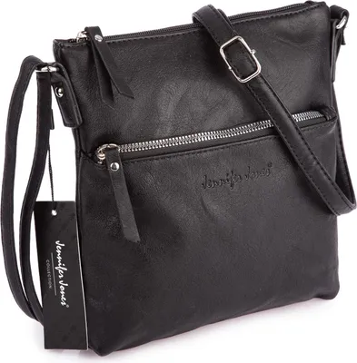 Produktbild von Jennifer Jones Kompatke Damen Tasche Umhängetasche weiches kunstleder Schwarz