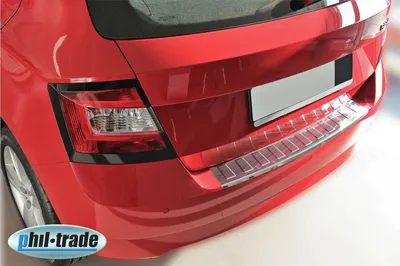 Obrázok produktu pre Ochrana nárazníka z leštenej nehrdzavejúcej ocele pre ŠKODA FABIA III | od roku 2014 so skosením
