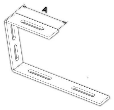 Obrázek produktu pro Vergokan U-držák, V=130, Š=100, 0,4 kN, elektrolyticky pozinkovaný, 1 ks.