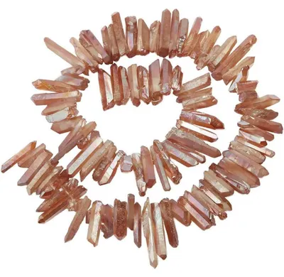 Immagine prodotto di Perline di vetro arancioni, forma irregolare, dimensioni da 12mm a 35mm, collana di 15 pollici, perline sfuse per la creazione di gioielli