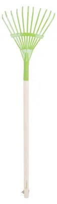 Produktbild von Bigjigs Metall Rechen mit langem Stiel - Kinder Gartenrechen 86 cm