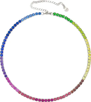 Zdjęcie produktu dla Fashionbox Collier rhodiniert mit Zirkonia multicolor