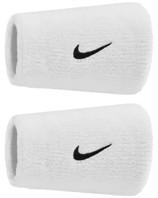 Produktbild von Nike Accessories Swoosh Classic Doublewide Handgelenkband 2 Einheiten Weiß  Weiß One Size