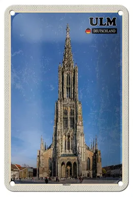 Produktbild von Blechschild Städte Ulm Deutschland Münster Deko 12x18cm Schild