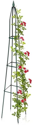 Immagine prodotto di Obelisco in metallo verde per giardino, pergola 33x32x190 cm