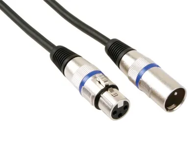 Image de Câble XLR - XLR mâle vers XLR femelle - 1 M - Noir