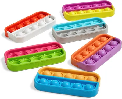 Productafbeelding van Alfabetpoppers - Sensorisch - Tienframe voor rekenen - Friemelspeelgoed - Fidgetpopper - Fijnmotorische vaardigheden - Drukken en tellen