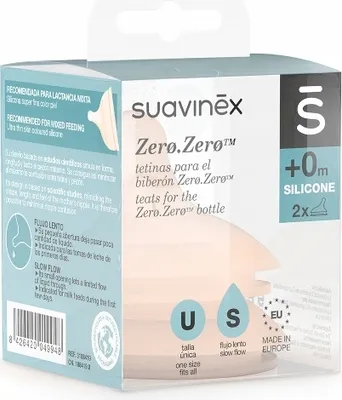 Produktbild von Suavinex Zero Flaschensauger mit Langsamfluss, 2er-Pack