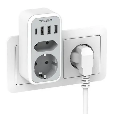 Obrázek produktu pro Tessan nástěnná zásuvka TS-328-DE
