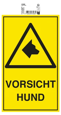 Produktbild von EXACOMPTA Hinweisschild "Vorsicht Hund" gelb/schwarz