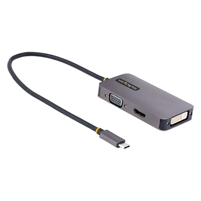 Image de StarTech.com Adaptateur USB C vers HDMI VGA - Dock USB C Multiport Digital/AV - Adaptateur USB Type C Jusqu'à 4K60Hz - Station d'Accueil USB C, Compatible Thunderbolt 3/4 - Adaptateur de Voyage