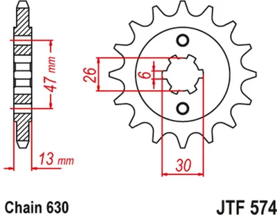 Obrázek produktu pro Řetězové kolo JT JTF574,16