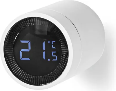 Produktbild von Nedis Zigbee Smart Radiatorknop, Weiß, LED