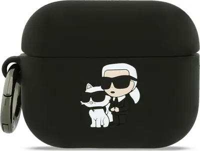 Zdjęcie produktu dla Etui Karl Lagerfeld Silicone Karl&Choupette 3D do AirPods Pro 3 czarny