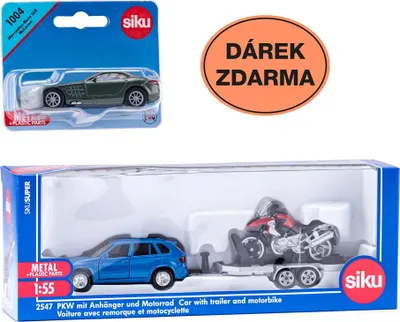 Produktbild von SIKU Super - Auto mit Anhänger und Motorrad + Geschenk