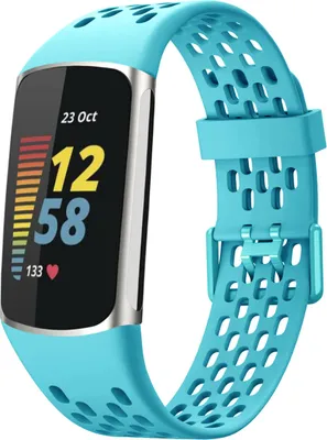 Produktbild von imoshion Silikon-Sportarmband mit Löchern für Fitbit Charge 5 / 6 - Türkis