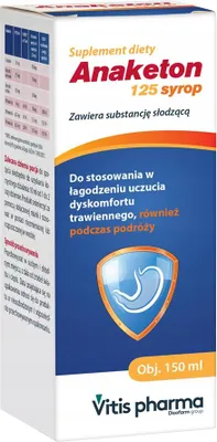 Produktbild von ANAKETON 125 Sirup für Verdauung und Übelkeit Vitis Pharma 150 ml