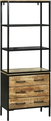 Obrázok produktu pre SYFAX™ Highboard Hnedá 70 x 35 x 180 cm Masívne mango drevo