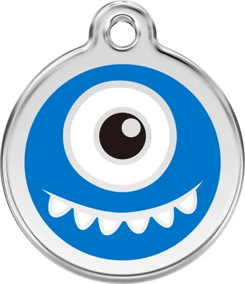 Produktbild von RedDingo Hundemarke mit individueller Gravur Monster blau, Größe: S