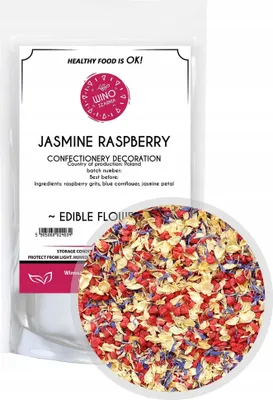 Produktbild von Jasmin-Himbeer-Kuchenblüten - 10 g essbar
