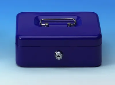 Produktbild von Geldkassette Größe 2 blau Packung mit 20 Stück