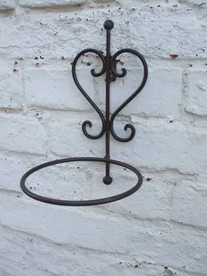 Produktbild von Verzierter Topfhalter, Wandhalter, Eisen, Blumenhalter, Wanddekoration