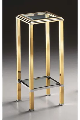 Produktbild von Casa Padrino Luxus Messing Säule Gold / Silber H. 84 cm -  Italy