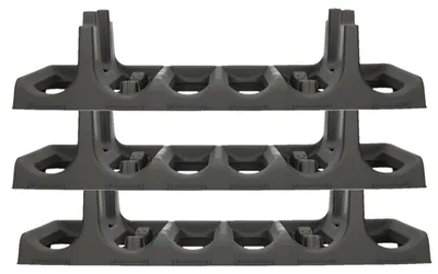 Produktbild von EDA Weinregal - 3 Etagen - Kunststoff - 18 Flaschen - 60 x 22 x 14 cm