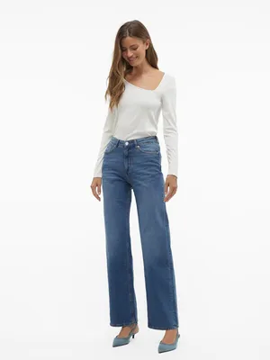 Produktbild von Vero Moda VMTESSA HR WIDE JEANS RA380 GA NOOS Medium Blue Denim 26/32