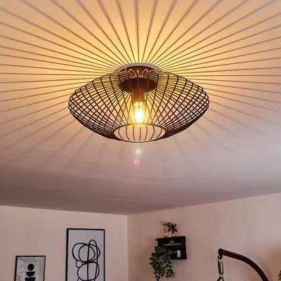 Produktbild von Pieris »Pieris« runde Deckenlampe aus Metall in Schwarz