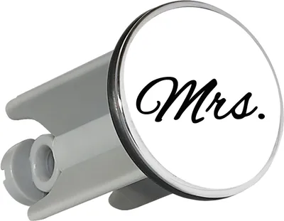 Produktbild von Huuraa Waschbeckenstöpsel Mrs. Schriftzug 4cm höhenverstellbar Abflussstopfen Geschenkidee