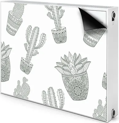 Produktbild von Magnet Heizkörperverkleidung Heizkörper-Abdeckung Heizung Heizkörper 80x60 cm  - Mexikaner, Kakteen