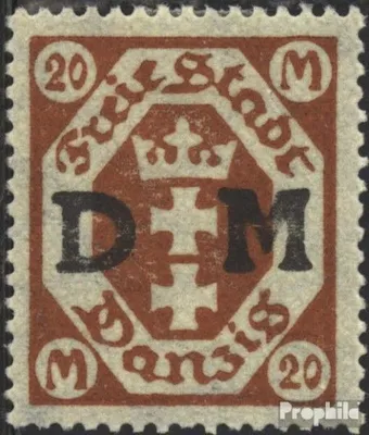 Produktbild von Briefmarken Danzig 1922 Mi D32Y postfrisch Dienstmarke
