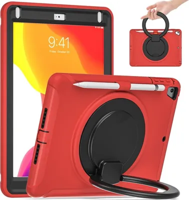 Produktbild von Tasche für iPad 9/8/7 10.2" mit Ständer und Stylus-Halterung Rot