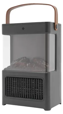 Image de Cheminée électrique, télécommande, chauffage instantané, noir, avec télécommande