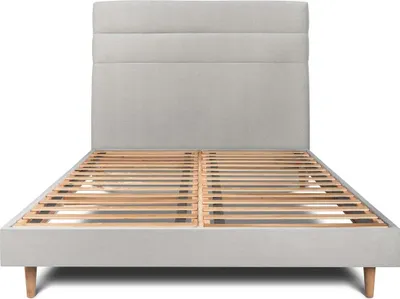 Obrázek produktu pro Postel s čalouněným čelem - sametová látka - 150 x 190 cm