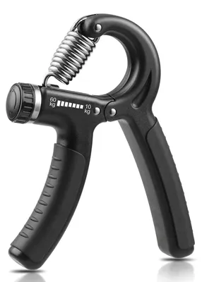 Image de Renforceur de préhension Entraîneur de force de main - Résistance réglable de 10 à 60 kg - Antidérapant - Noir