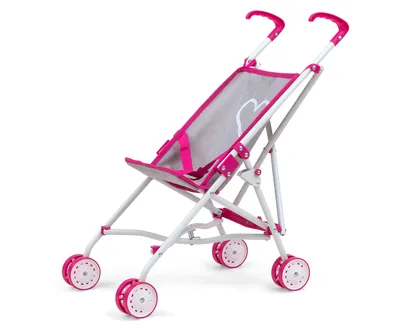 Image de Milly Mally Julia Prestige Golf Stroller pour poupées, rose/gris