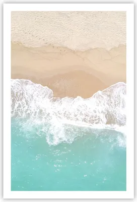 Produktbild von Poster - Poster ohne Rahmen - Meer Welle Sand - 61x91,5 cm - Wand Bild - Wanddeko - Wandbilder - Kunstposter - Wandposter - Bilder - Kunstdruck - Wanddekoration - Wandbild - P2XPA61x91-3937