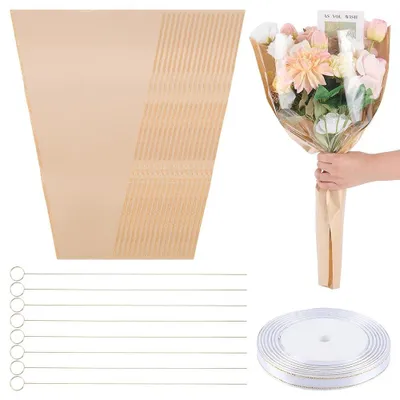 Immagine prodotto di Omgoods - Set da 52 pezzi per confezionare fiori e supporti per biglietti