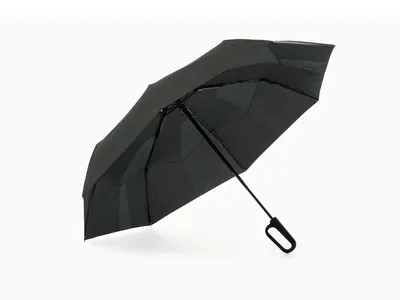 Produktbild von Damen- und Herren-Taschenschirm KRAGO Vollautomatik EASYFOLD Schwarz