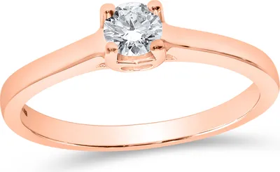 Produktbild von Verlobungsring 585er Rotgold 0,25ct. Diamant 4er Krappen Herzausschnitt