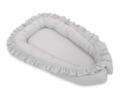 Image de MY SWEET BABY Cocon pour Bébé Premium Gris 95x55 cm avec Remplissage  Okotex