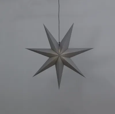 Immagine prodotto di Star Trading Paper Star Ozen, figura decorativa leggera, grigio, IP20, 1 lampadina, E14, 25 W