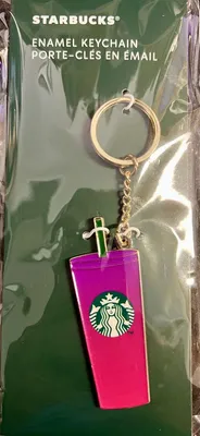 Immagine prodotto di Portachiavi smaltato Starbucks Portachiavi smaltato tazza rosso/viola